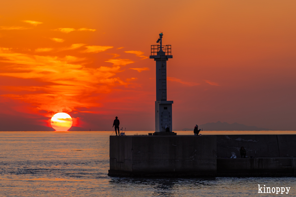 明石林崎漁港 夕景 2