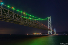 明石海峡大橋 ライトアップ 5