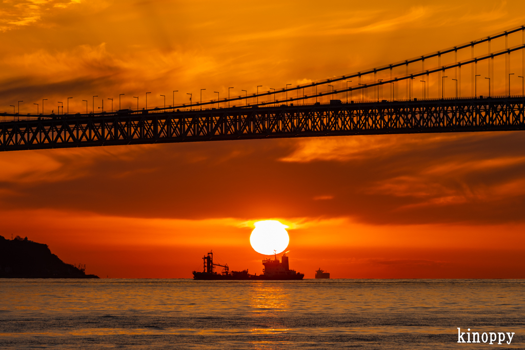 明石海峡大橋 夕景 3