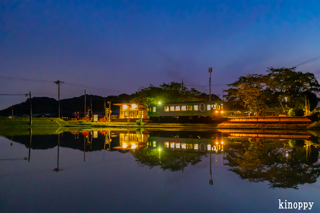 北条鉄道 夕景 3