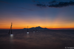 長部田海床路 夕景 6