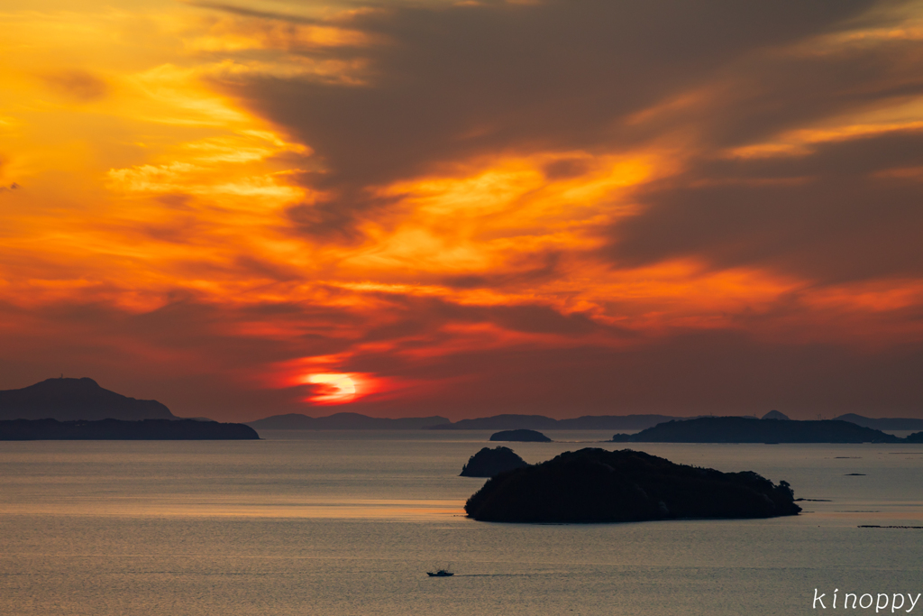 土谷棚田 夕景 5