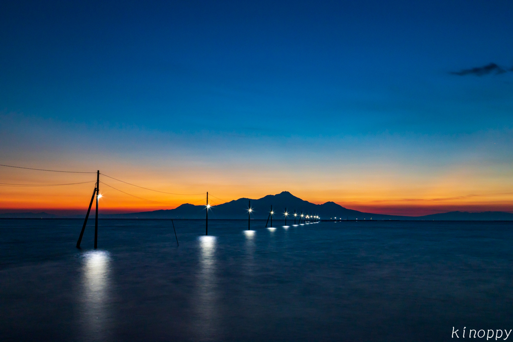 長部田海床路 夕景 7