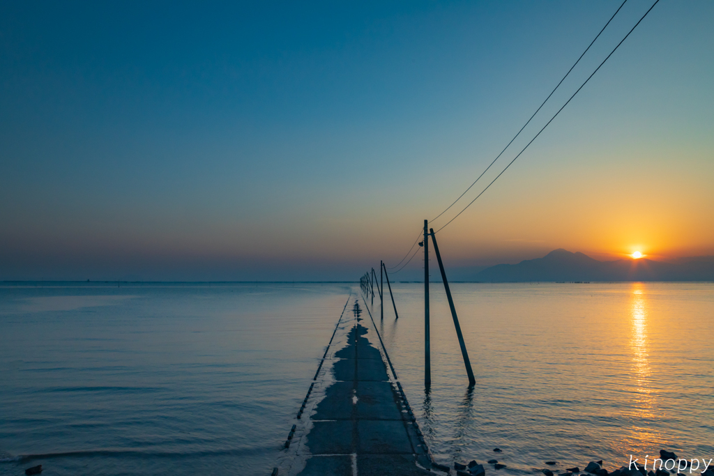 岱明海床路 夕景 2