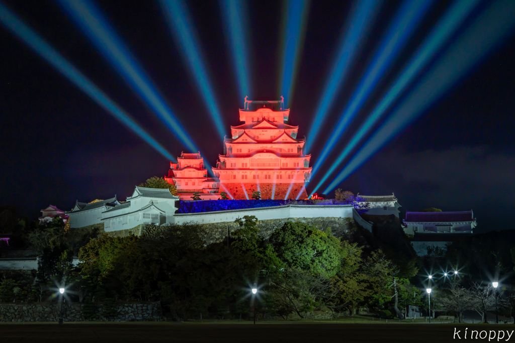 姫路城 シロノヒカリ 白鷺が輝く夜 2