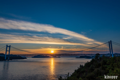 瀬戸大橋 夕景