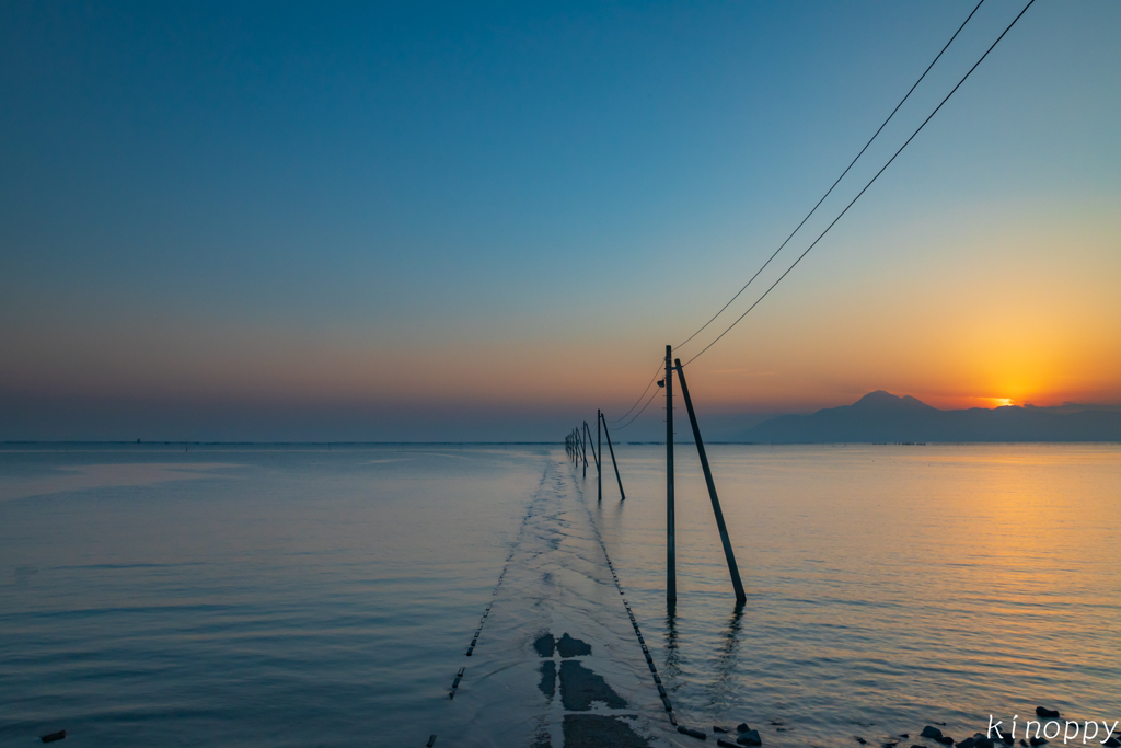 岱明海床路 夕景 3