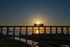 惣郷川橋梁 夕景