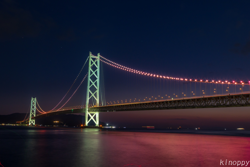 明石海峡大橋 夕景 7
