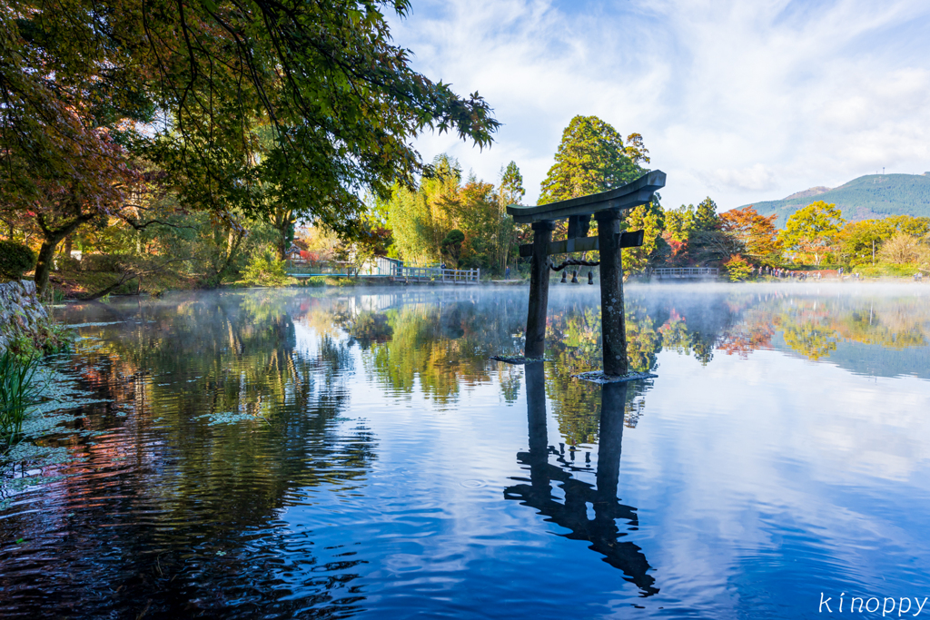 湯布院 金鱗湖 秋景色 2