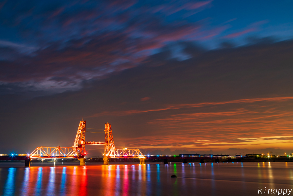 昇開橋 夕景 3