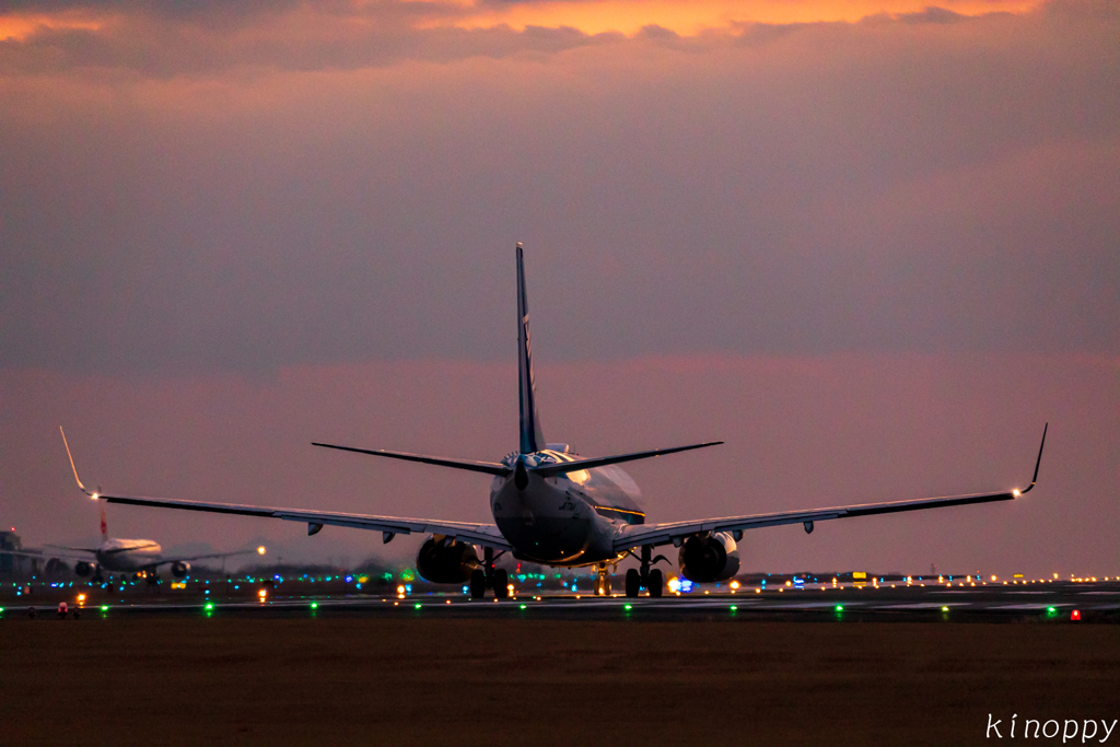 熊本空港 夕景