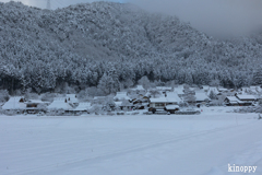かやぶきの里 雪景色 6