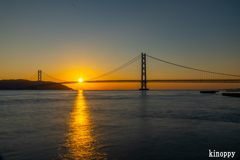 明石海峡大橋 夕景