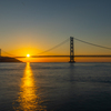明石海峡大橋 夕景