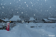 かやぶきの里 雪景色 3