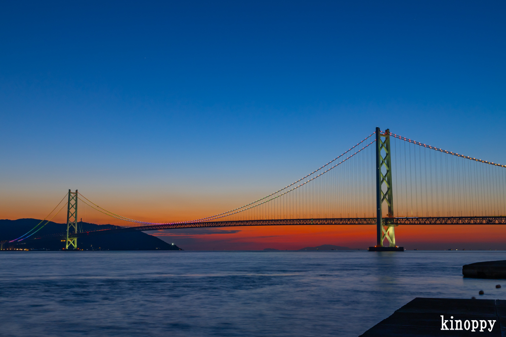 明石海峡大橋 夕景 3