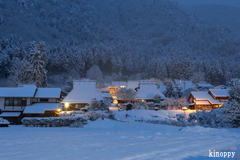 かやぶきの里 雪景色 2