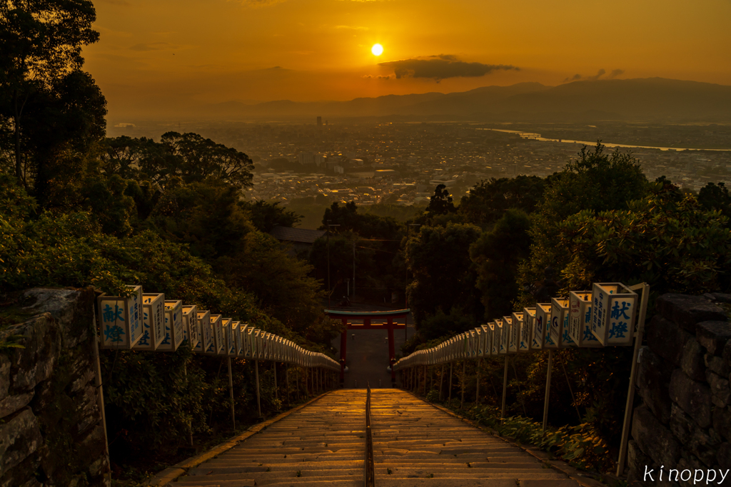 高良大社 夕景 2