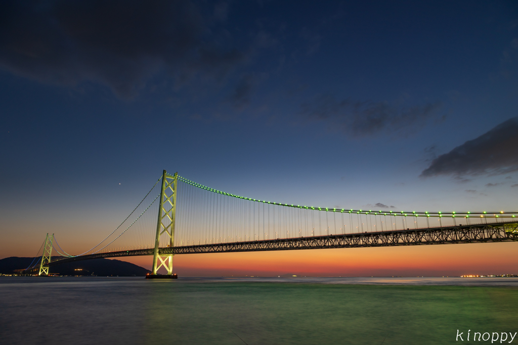明石海峡大橋 夕景 6