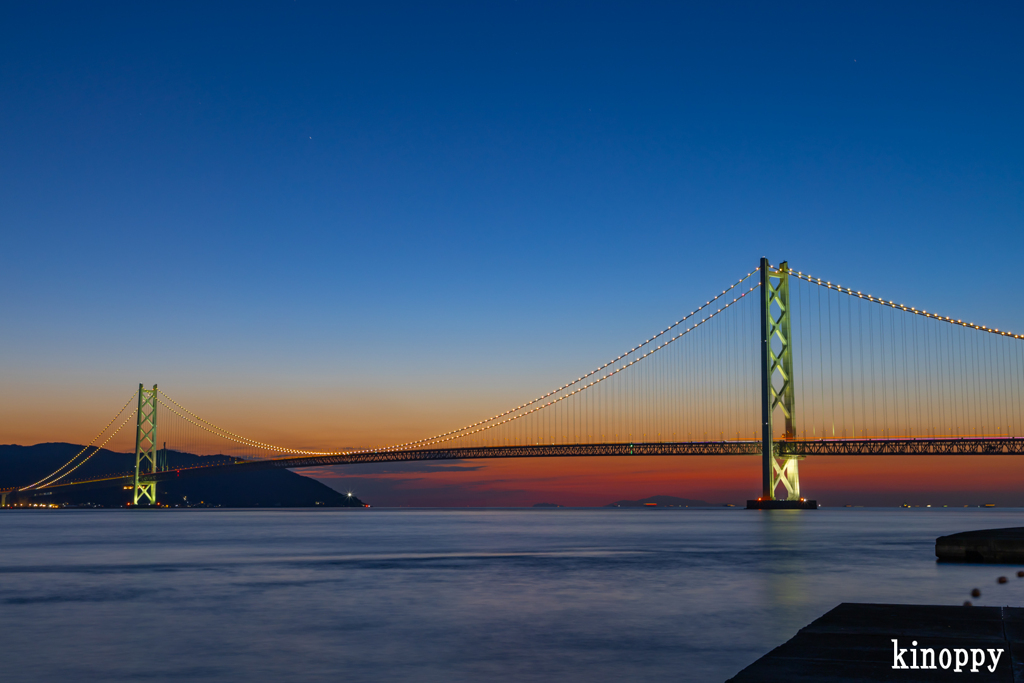 明石海峡大橋 夕景 4