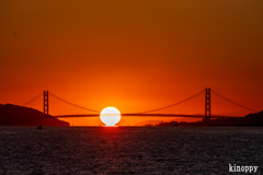 明石海峡大橋 夕景 2