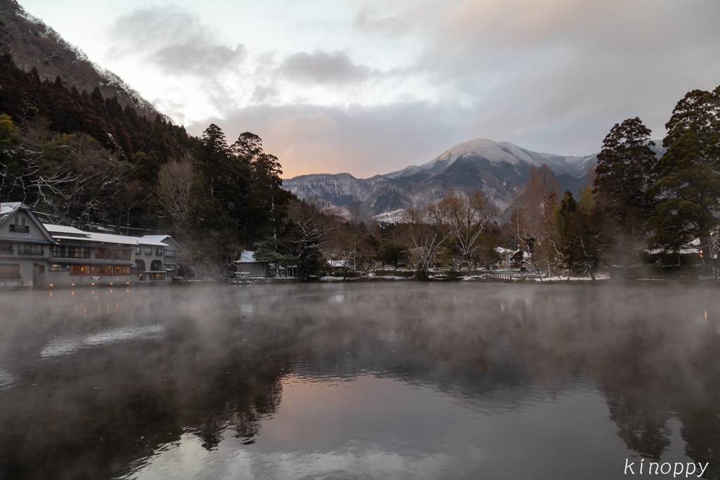 湯布院 金鱗湖 冬景色