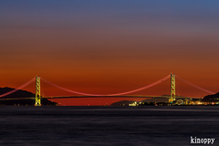 明石海峡大橋 夕景 4