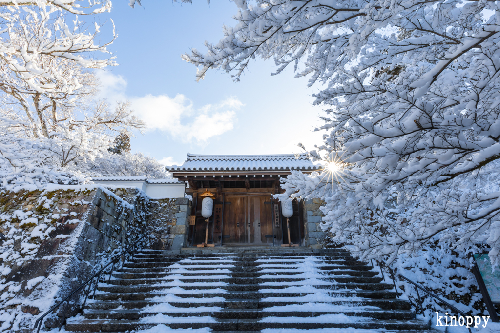 三千院門前 雪景色