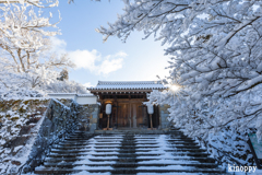 三千院門前 雪景色