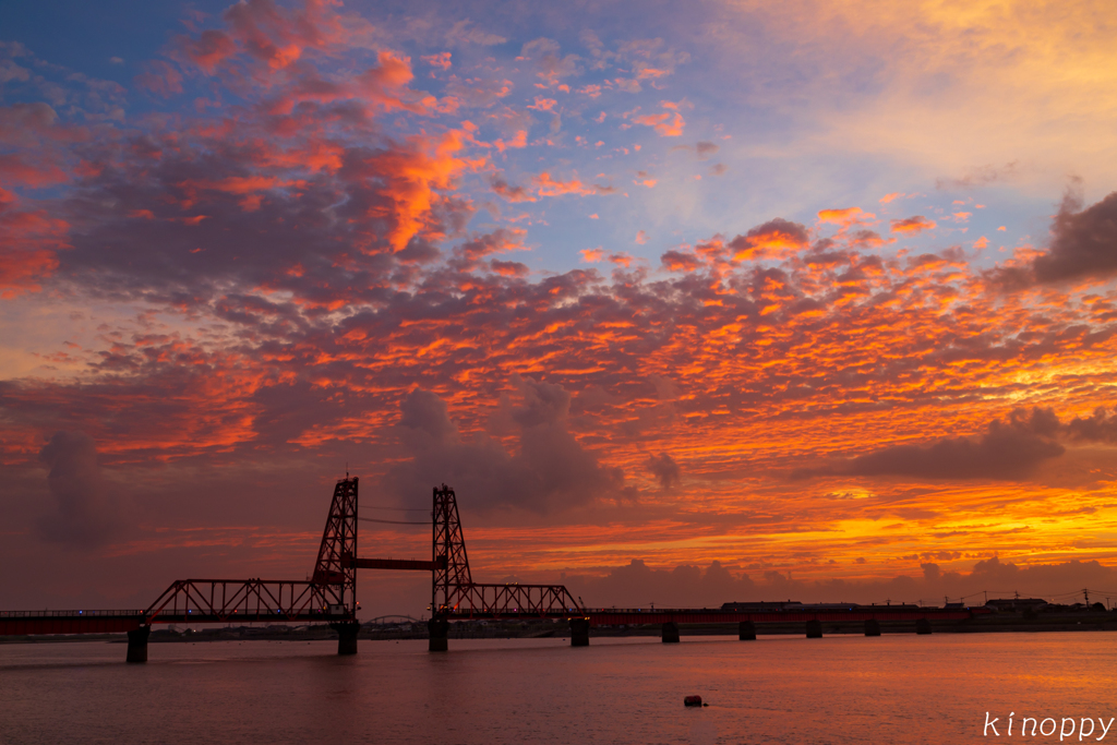 昇開橋 夕景 2