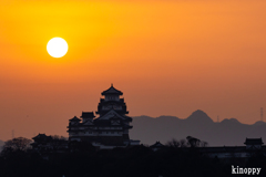 姫路城 日の出 3