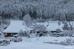 かやぶきの里 雪景色 5
