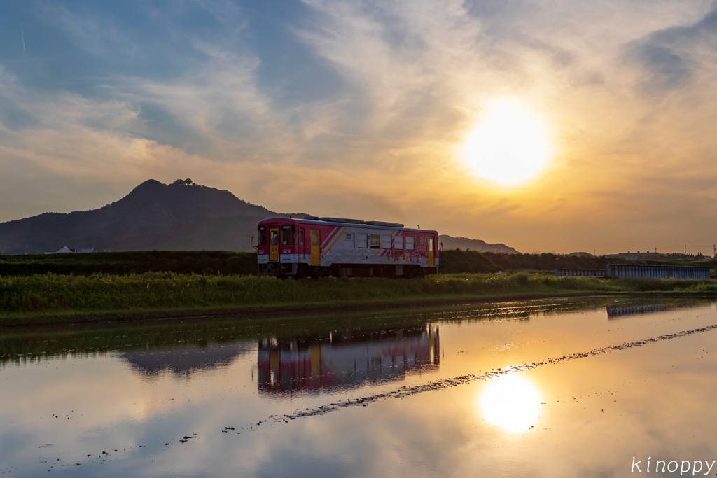 北条鉄道 夕景 3