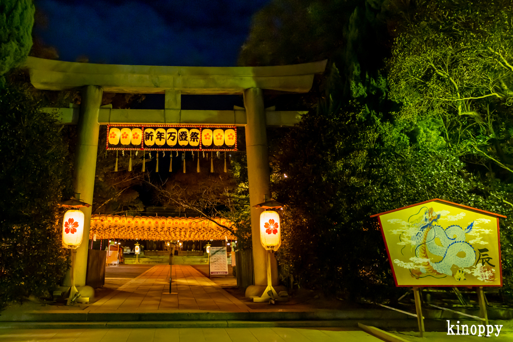 姫路靖國神社 新年万灯祭