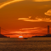 明石海峡大橋 ダルマ夕日4