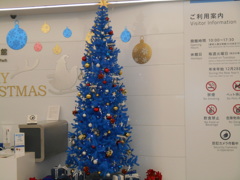 青いクリスマスツリー