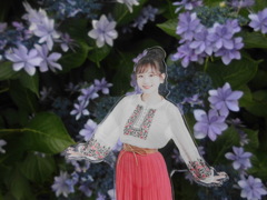なぎちゃん 紫陽花
