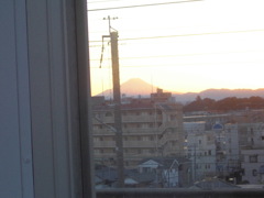 鉄道博物館から見える富士山