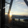 京葉線夕日
