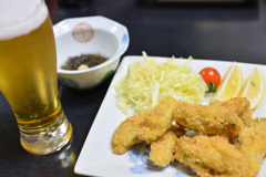 牡蠣＋麦酒＝幸せ