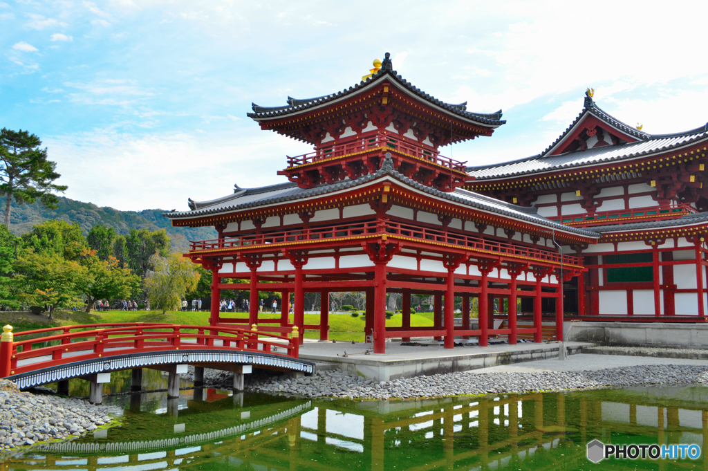 平等院の斜め後