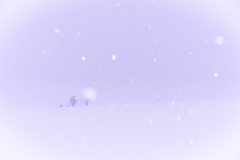 雪の中2