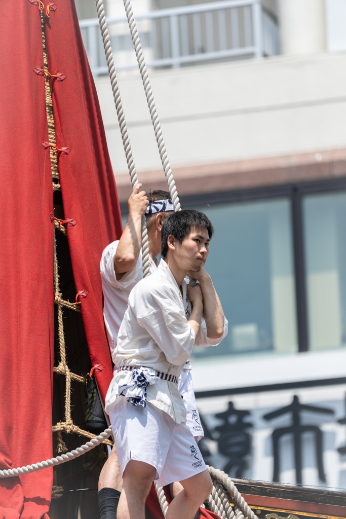 菊水鉾の屋根の上