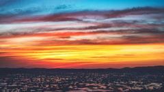 散居の夕焼け1