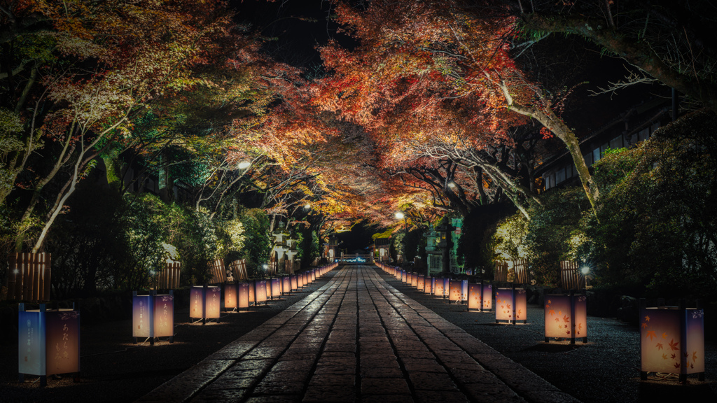 夜の石山寺