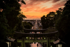 朱く染まる