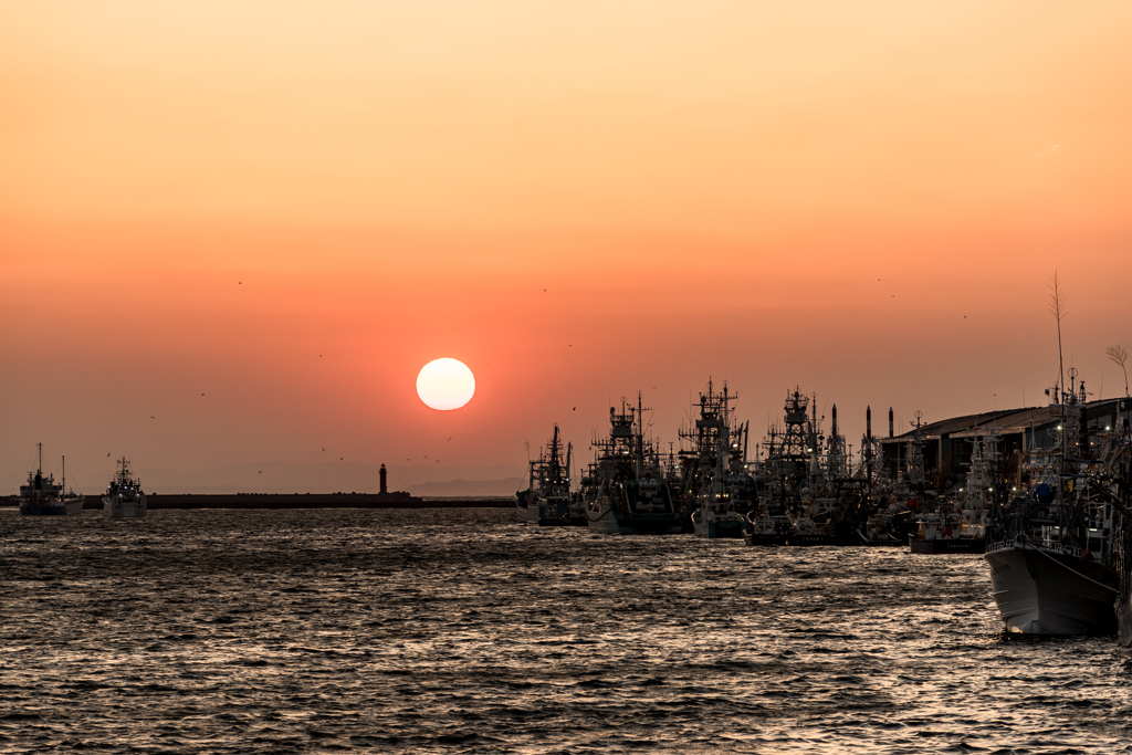 釧路夕景
