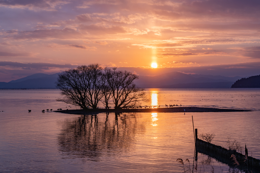 湖北の夕景 