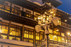 銀山温泉にて